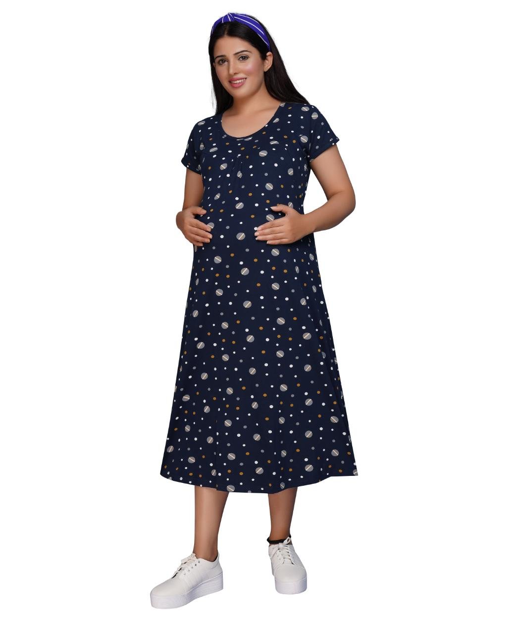 Buy Mintmarie Women's Rayon Maternity Dress/Easy Breastfeeding Dress/Western  Dress with Zippers for Nursing Pre and Post Pregnancy Online at Best Prices  in India - JioMart.