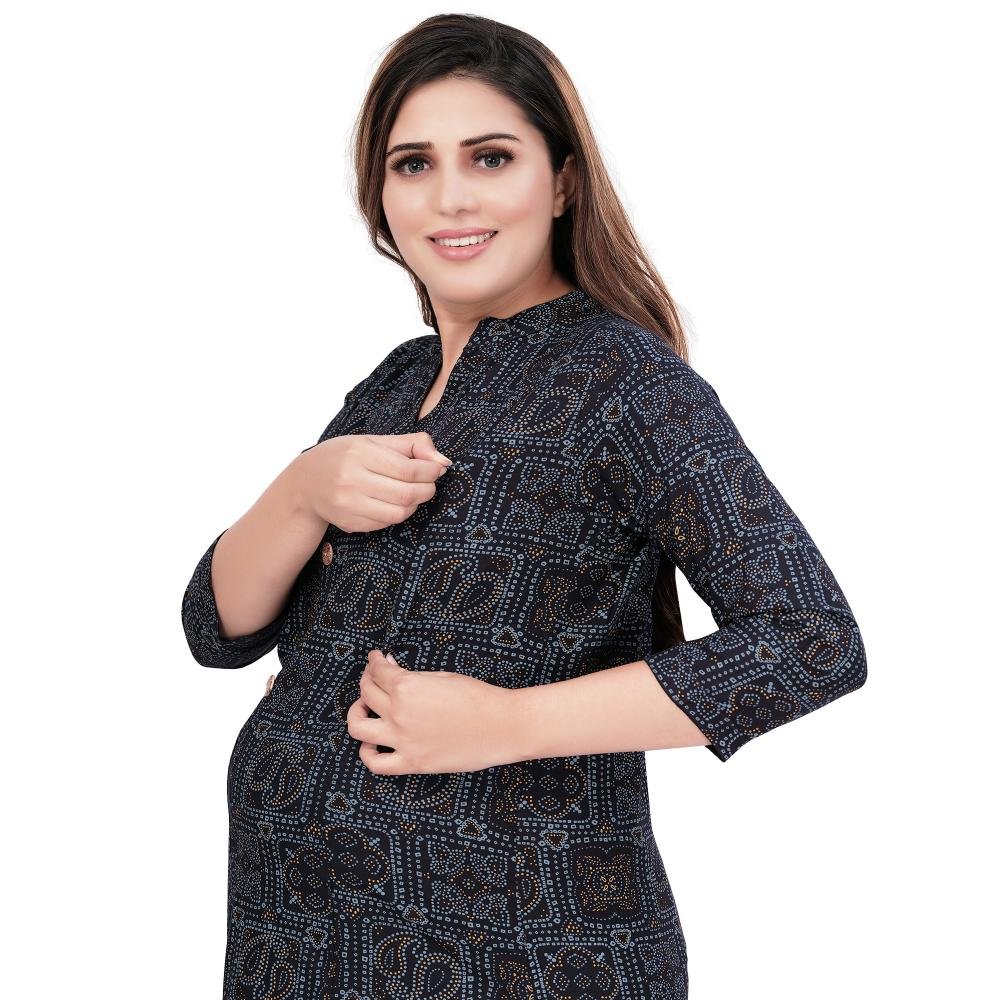 maternity navy blue kurti